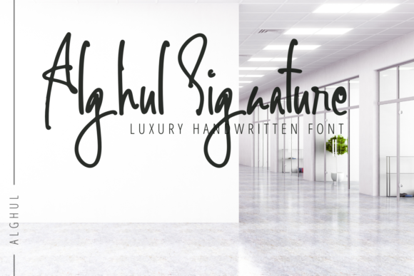 Alghul Signature: A Handwritten Font for Crafters