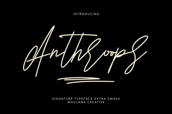 Anthroops: A Refined Script Typeface for Editorial Elegance