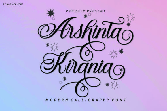 Arshinta Kirania: A Romantic Script Font for Campaigns