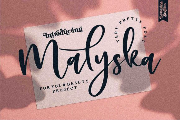 Malyska: A Romantic Script Font for Your Brand