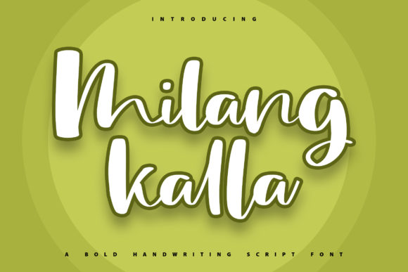 Milang Kalla: A Bouncy Handwritten Font for Playful Brands