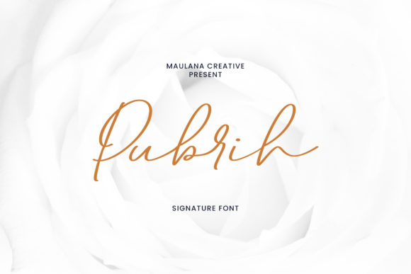 Pubrih: A Refined Script Font for Editorial Design