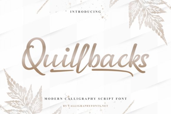Quillbacks: A Handwritten Font for Authentic Branding
